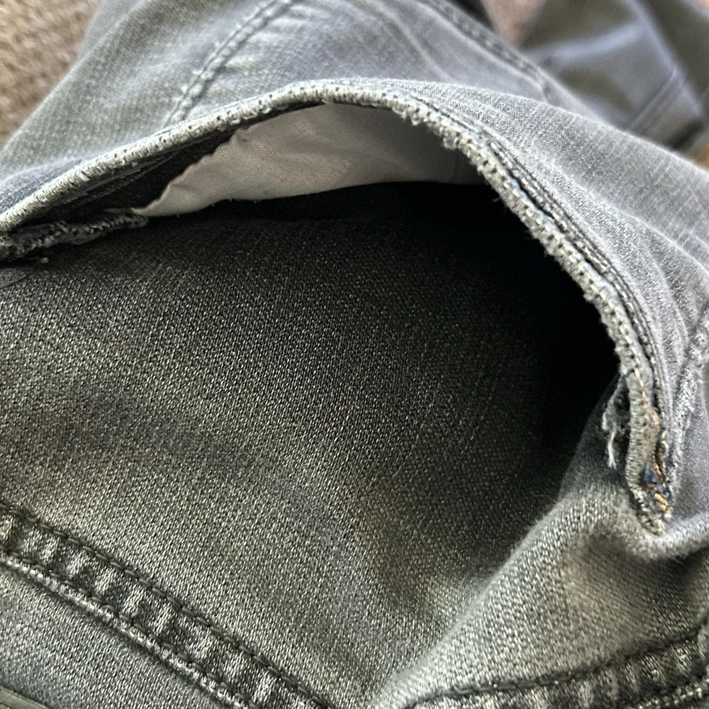 Prada Jeans Mens 36x31 Gray Medium Wash Slim Skinny Denim Plaid Lined Italy